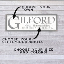 Load image into Gallery viewer, Custom Coordinates Address Sign | GPS Wood Sign | House Closing Gift | Housewarming Gift | Large Custom Wood Sign | Wedding Gift