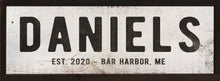 Load image into Gallery viewer, Personalized Family Last Name Wood Sign, Wedding Gift, Farmhouse Décor, Established Sign, Engagement & Anniversary Gift