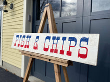 Load image into Gallery viewer, Cottage Kitchen Sign - Rustic Fish and Chips Decor for Home & Restaurant, Vintage Wood Wall Art, Country Style, Handmade