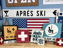 Load image into Gallery viewer, Après Ski Wood Sign - Hand Painted Rustic Décor for Ski Lodge & Farmhouse - Vintage Bar Sign - Cozy Cabin Charm