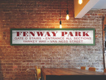 Load image into Gallery viewer, Large Fenway Park Wood Sign