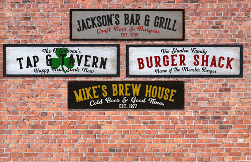 Large Custom Bar Signs