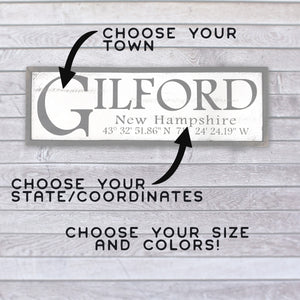 Custom Coordinates Address Sign | GPS Wood Sign | House Closing Gift | Housewarming Gift | Large Custom Wood Sign | Wedding Gift