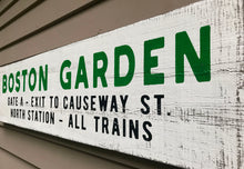Load image into Gallery viewer, Large Boston Garden Rustic Wood Sign