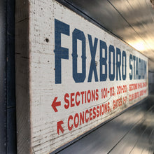 Load image into Gallery viewer, Large New England Patriots Foxboro Stadium Wood Sign