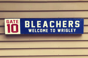 Large Wrigley Field Wood Sign | Vintage Chicago Baseball Decor | Rustic Wall Art & Gift for Cubs Fans
