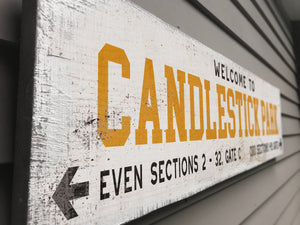 Handcrafted Candlestick Park Wood Sign - Vintage Decor for Sports Fans & Home Offices