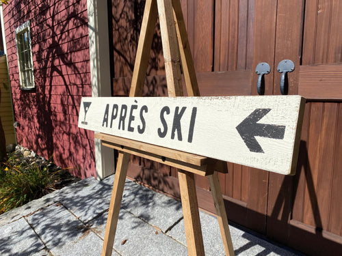 Après Ski Wood Sign - Hand Painted Rustic Décor for Ski Lodge & Farmhouse - Vintage Bar Sign - Cozy Cabin Charm