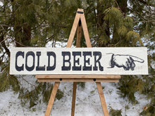 Load image into Gallery viewer, Rustic Beer Sign, Bar Sign, Beverage Sign for Bar, Wedding Gift, Wedding Signage, Pub Sign