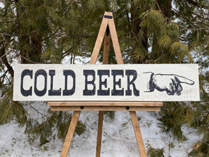 Rustic Beer Sign, Bar Sign, Beverage Sign for Bar, Wedding Gift, Wedding Signage, Pub Sign