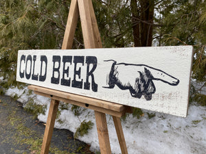 Rustic Beer Sign, Bar Sign, Beverage Sign for Bar, Wedding Gift, Wedding Signage, Pub Sign