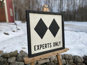 Experts Only Ski Sign