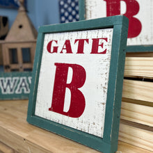 Load image into Gallery viewer, Fenway Park Gate Sign - Vintage Inspired Solid Barnboard Decor, Rustic Baseball Wall Art &amp; Sports Memorabilia for Home or Office