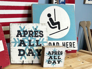 Unload Here Rustic Wood Ski Sign - Handmade Winter Decor, Ski Lodge Decoration, Vintage Winter Sports Gift