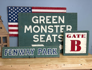 Green Monster Wood Sign, Boston Sign, Boys Room Art, Baseball Décor