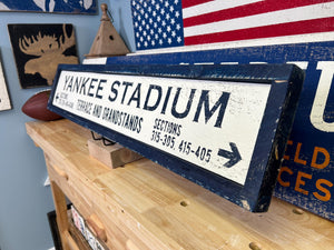 Yankee Stadium Sign - Large Wall Art Decor, New York Yankees Gift, Man Cave Decoration, Sports Fan Memorabilia, Vintage Look