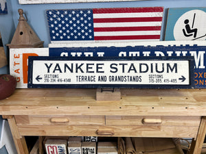 Yankee Stadium Sign - Large Wall Art Decor, New York Yankees Gift, Man Cave Decoration, Sports Fan Memorabilia, Vintage Look