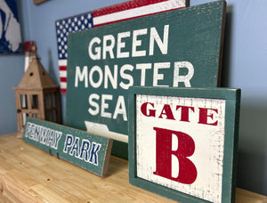 Green Monster Wood Sign, Boston Sign, Boys Room Art, Baseball Décor
