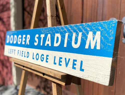 Large Dodger Stadium Wood Sign