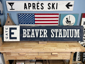 Beaver Stadium Wood Sign - Penn State Fan Gift, Rustic Home Decor, College Football Signage, Unique Sports Wall Art