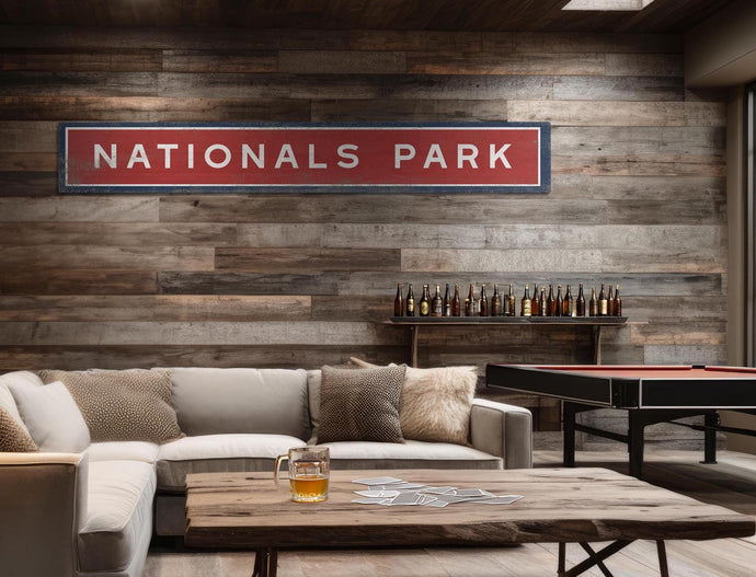 Nationals Park Sign | Washington Nationals Wall Art | Unique Baseball Decor & Fan Gift for Sports Lovers